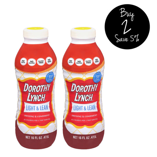 Light and Lean Dorothy Lynch Salad Dressing | Gluten Free | Trans Fat-Free Ingredients | Sweet and Spicy | Thick And Creamy | Pack of 2 | 16 oz.