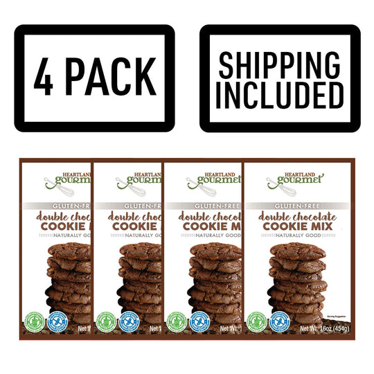 Gluten Free Double Chocolate Cookie Mix | Makes 18 Cookies | Mouth Watering Double Chocolate Cookies | Pack of 4 | Shipping Included