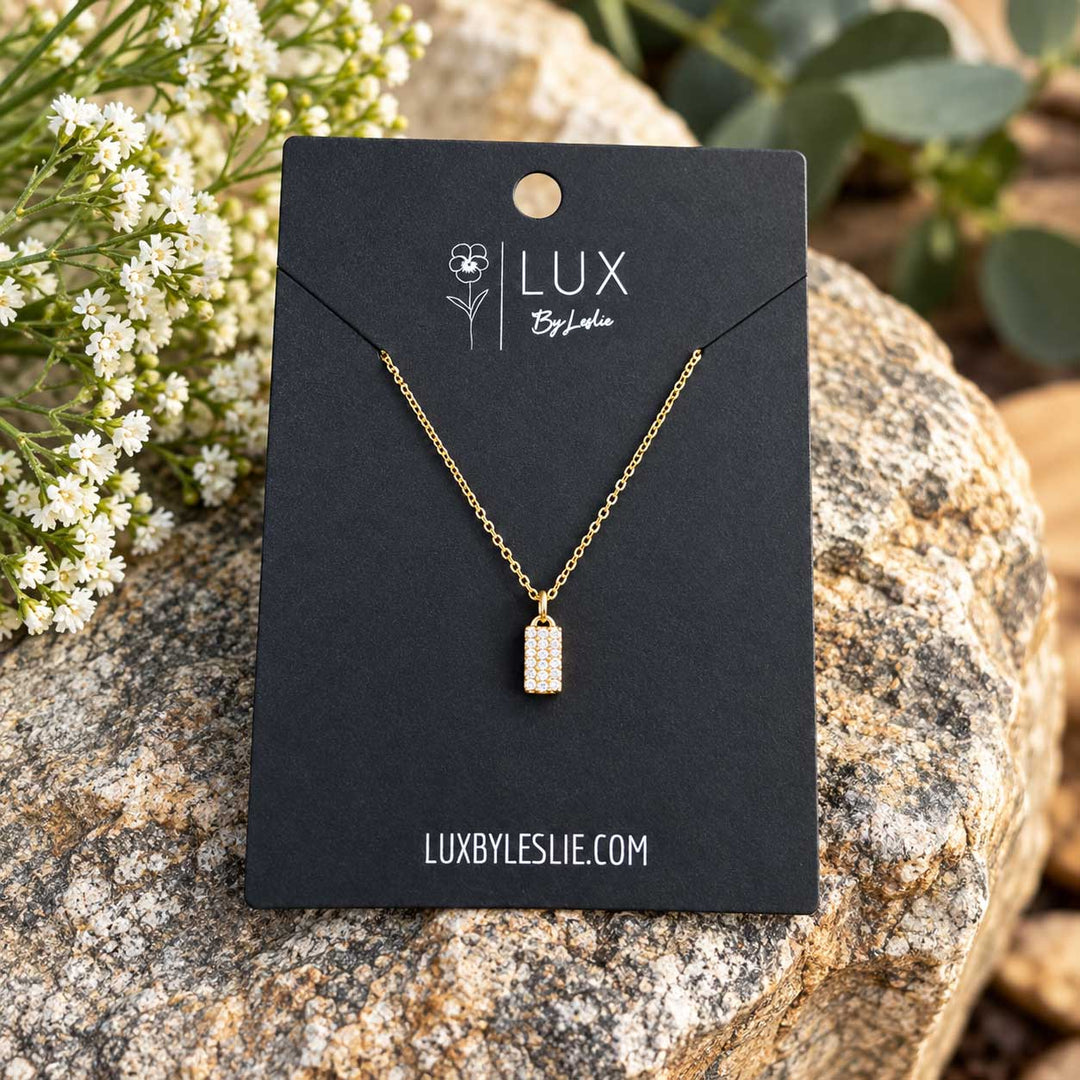 Lux by Leslie Cubic Zirconia Drop Necklace