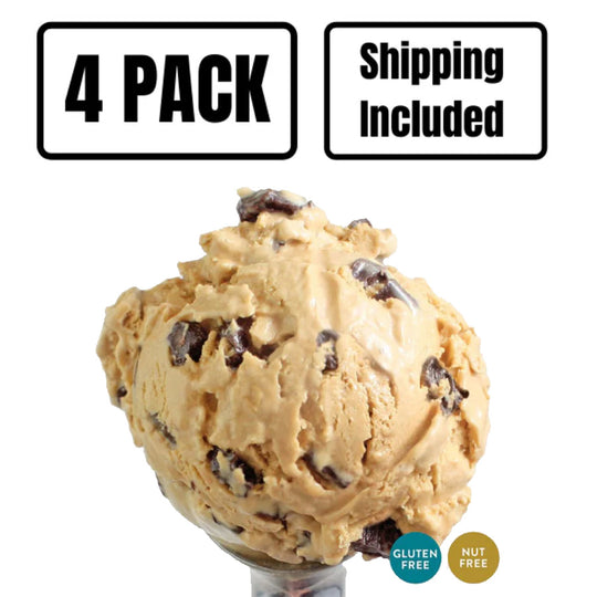 Coffee Toffee Ice Cream | One Pint | Gluten and Nut-Free | Blended With Toffee and Chocolate Pieces | Pack of 4 | Shipping Included