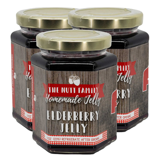 Elderberry Jelly | Pack of 3 | 9 oz | Nutt Family Jams & Jellies