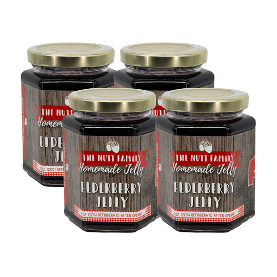 Elderberry Jelly | Pack of 4 | 9 oz | Nutt Family Jams & Jellies