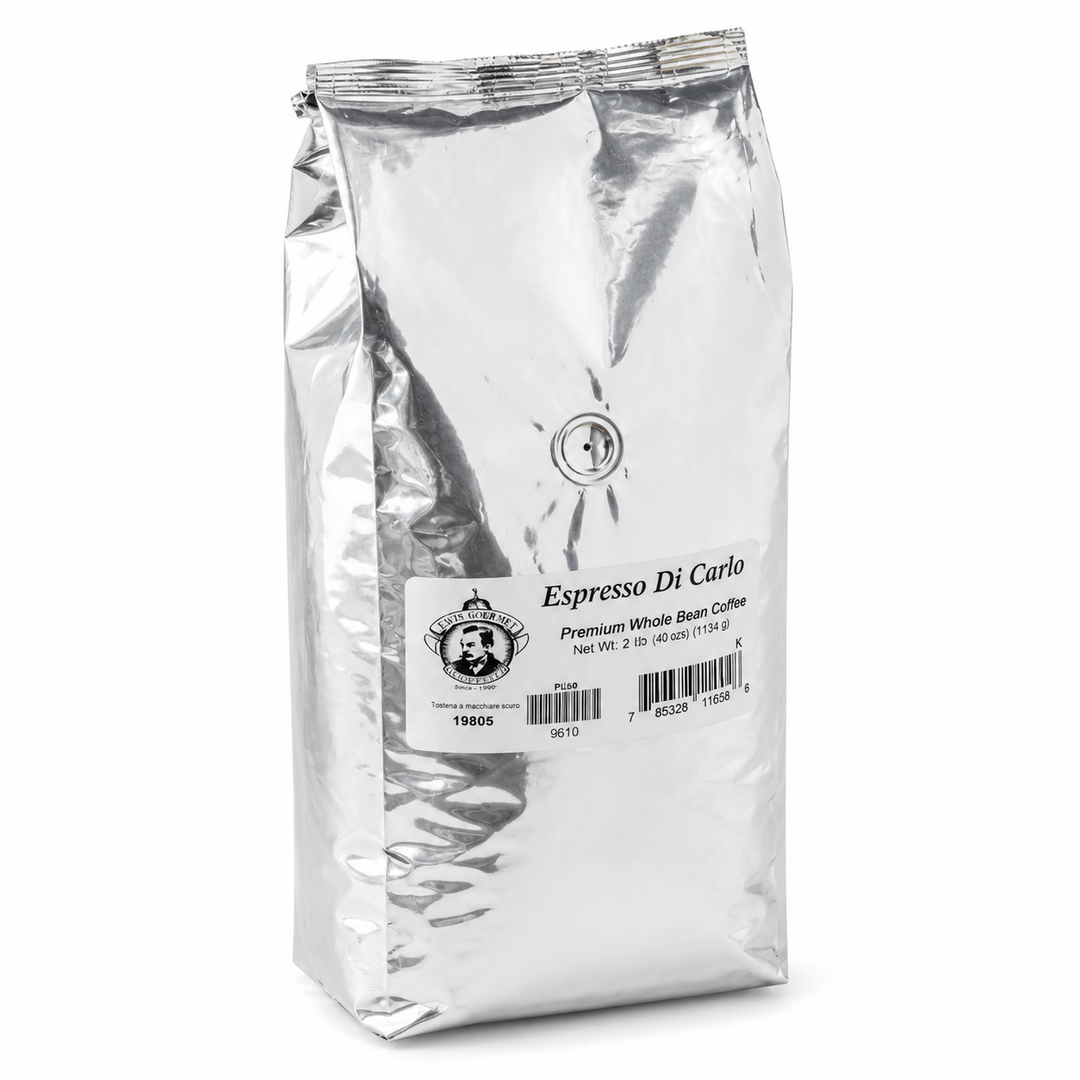 Espresso Di Carlo coffee bag on a white background