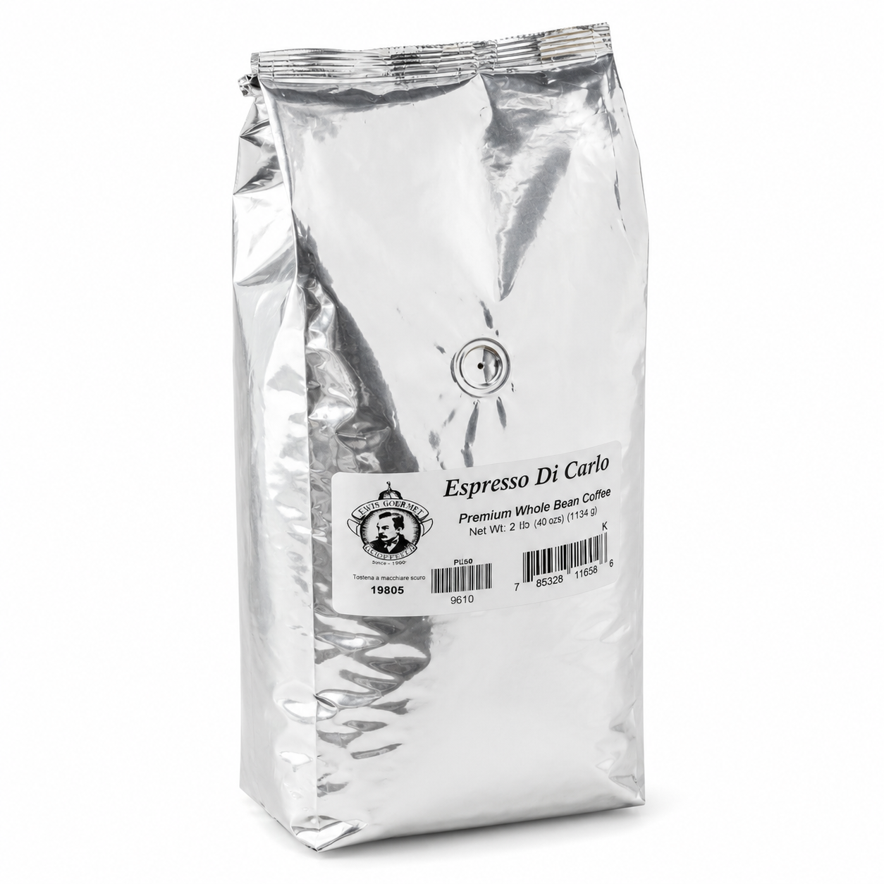 Espresso Di Carlo coffee bag on a white background
