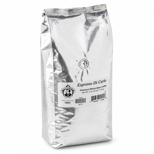 Espresso Di Carlo coffee bag on a white background