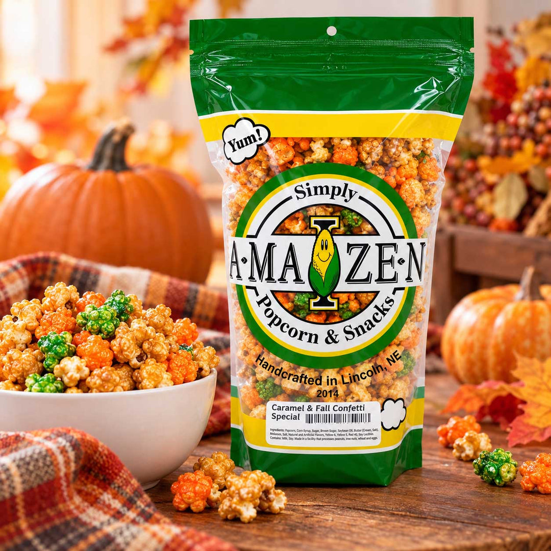 Simply Amaizen Caramel & Fall Confetti Popcorn