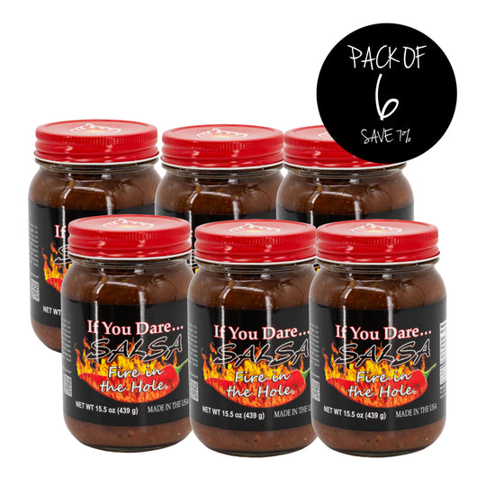 Spicy Salsa | Pack of 6 | Fire In The Hole | 15.5 oz. | Single Jar | Fresh Tasting | Nebraska Salsa