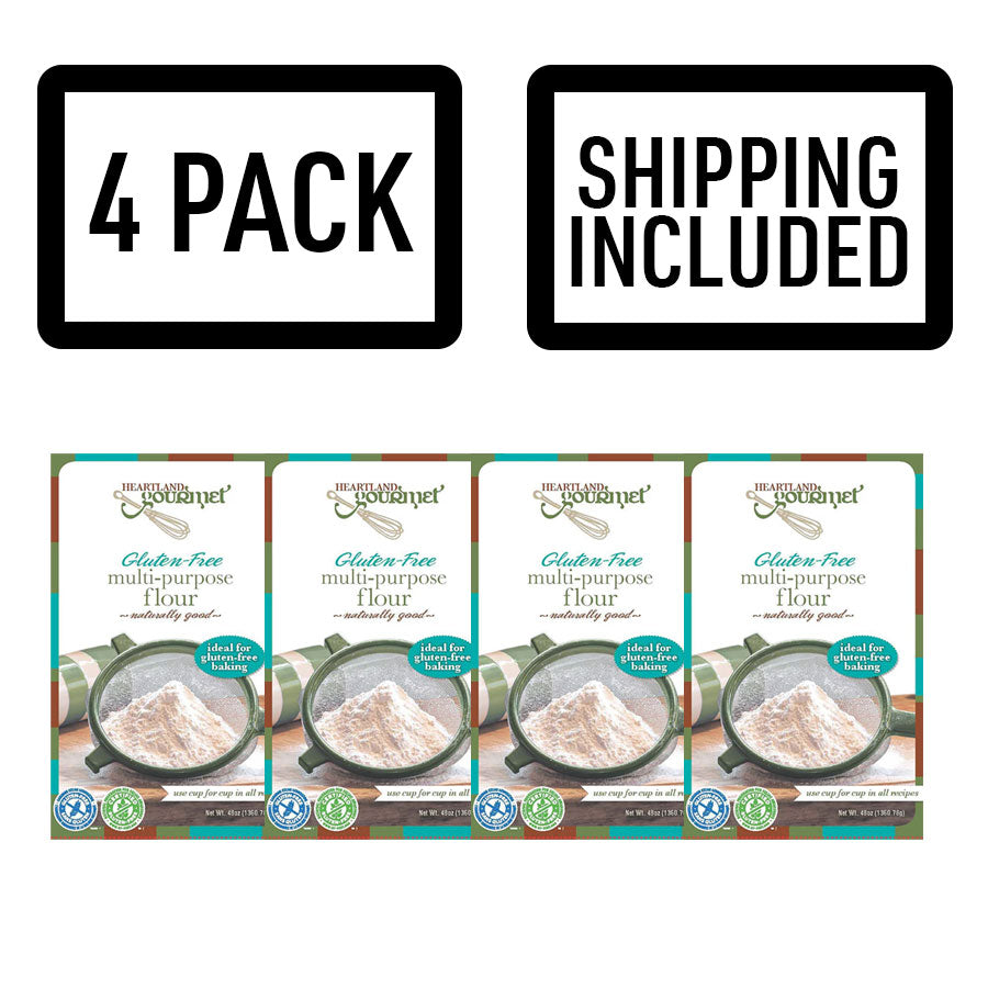 Gluten Free Multi-Purpose Flour Blend Mix 3 lb | Flour Alternative | Non-Gritty Flour | Pack of 4 | Shipping Included