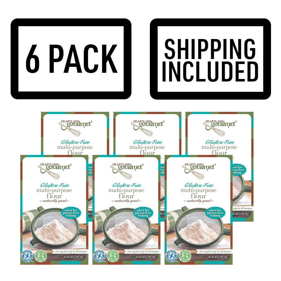 Gluten Free Multi-Purpose Flour Blend Mix 3 lb | Flour Alternative | Non-Gritty Flour | Pack of 6 | Shipping Included