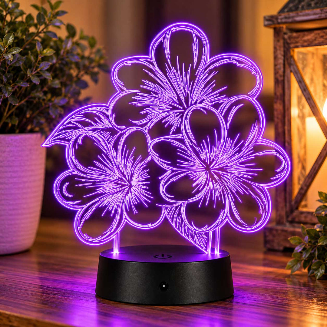 Flower LED Plaque
