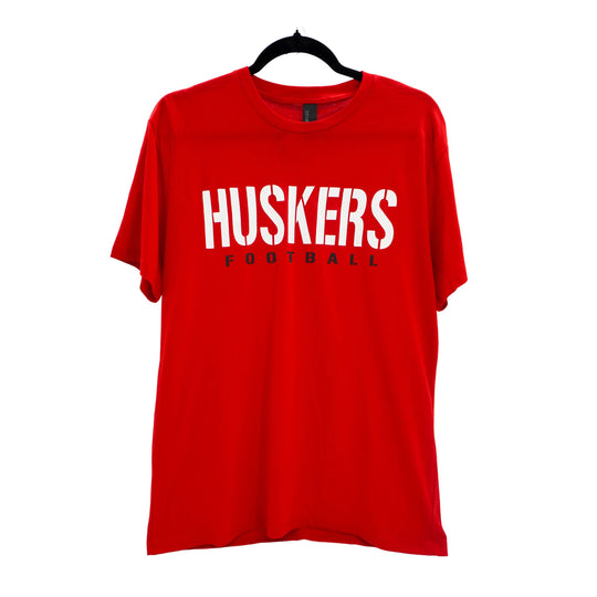 Huskers Football Unisex T-Shirt | Red | Multiple Sizes | Lou's Sporting Goods | 25N22DT104