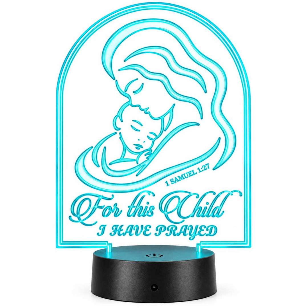 For This Child I Have Prayed LED Plaque
