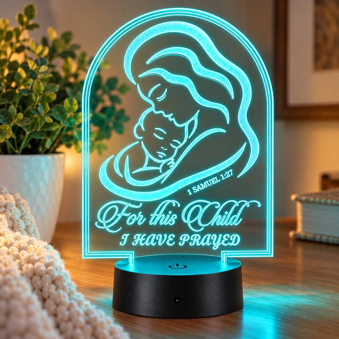 For This Child I Have Prayed LED Plaque
