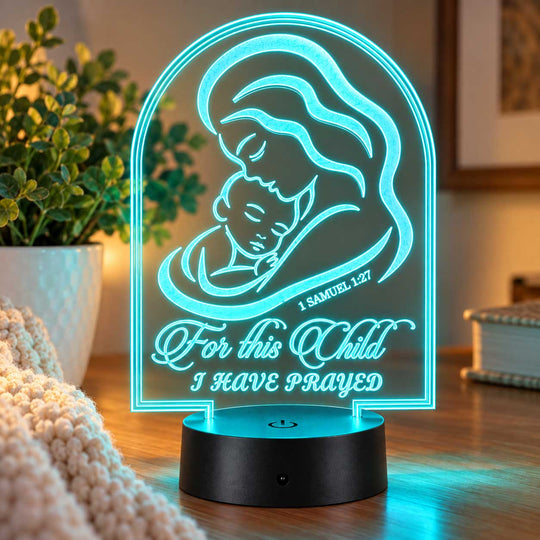 For This Child I Have Prayed LED Plaque