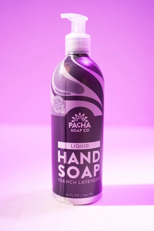 French Lavender Hand Soap | Liquid Soap | 12 oz. | Crafted With Cleansing Sustainable Plant-Based Oils | Infused With Sunflower Oil & Calming Lavender Essential Oil | Provides A Gentle & Nourishing Wash | Nebraska Soap