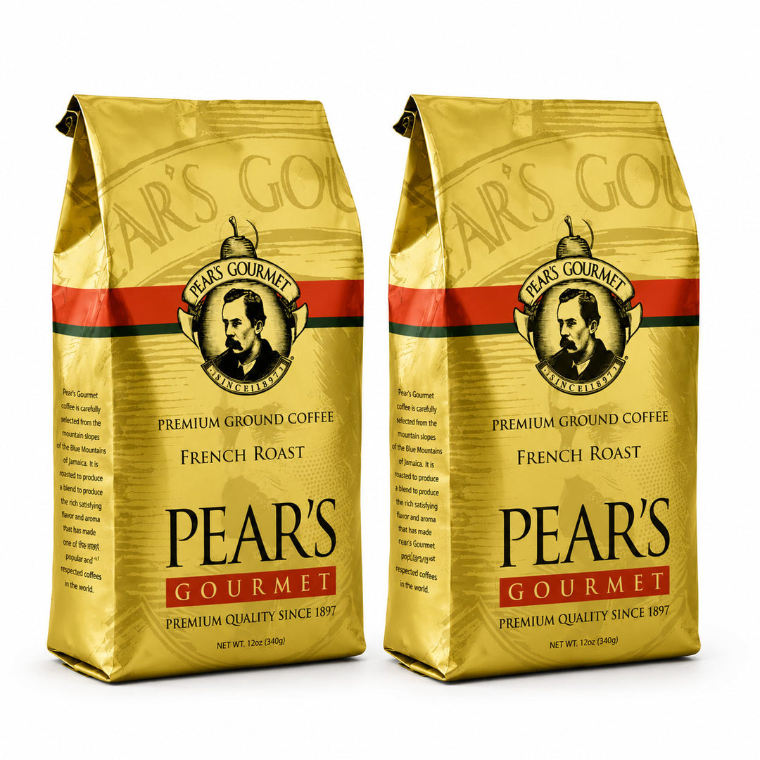 Pear's French Roast Ground Coffee | Pack of 2 | 24 oz | Brenmar