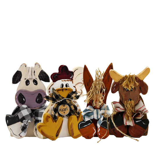 Wooden Farm Friends Bundle | Rustic Animal Decor Collection | The Painted Attic