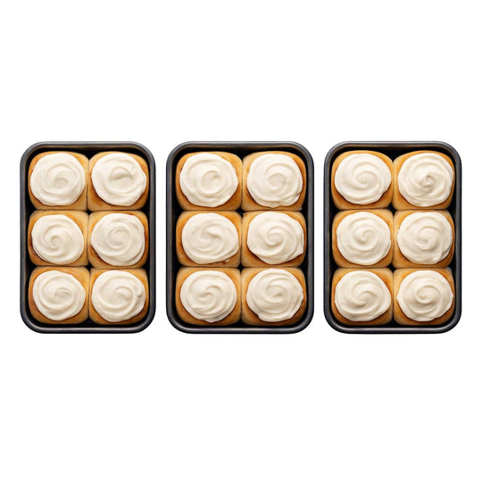 Precooked Frosted Cinnamon Rolls | Pack of 3 | 6 Rolls | Stacy Lynn's Baking Company