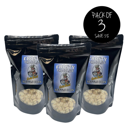 Gourmet White Chocolate Covered Kettle Corn | Pack of 3 | 6 oz. | Gluten Free | Rich and Creamy | Fresh Blanket of White Chocolate Goodness | Sweet and Salty Combination | All Natural | Nebraska Popcorn