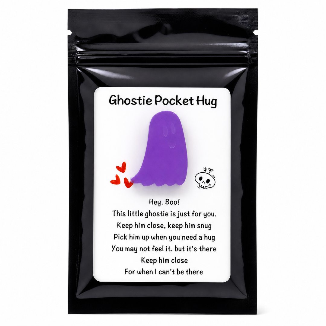 purple ghostie pocket hug