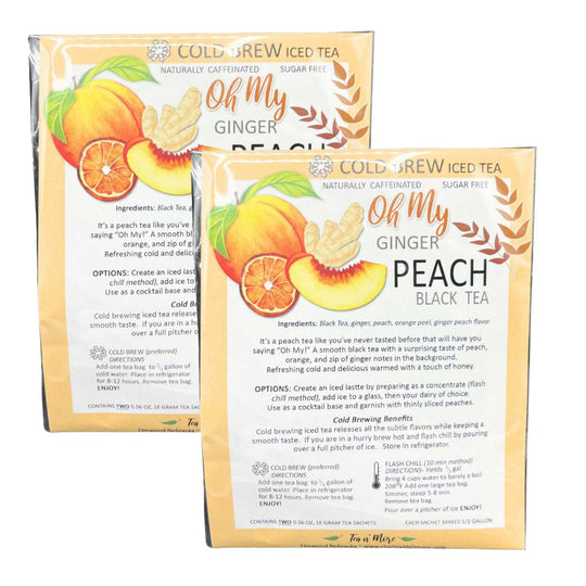 Ginger Peach Cold Brew Black Tea | Pack of 2 | Tea n More