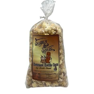 Cinnamon and Sugar Kettle Corn | 2 oz. bag | 4 Pack | Sugar and Spice Snack | Perfect for On the Go | All Natural | Gluten Free | Fluffy Popcorn Kernels | Nebraska Popcorn | Shipping Included