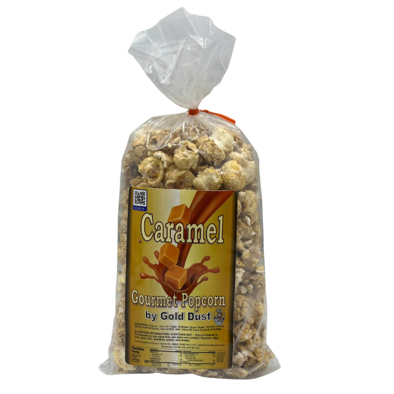 Caramel Gourmet Popcorn | 3 oz. bag |  4 Pack | Non-GMO | All Natural | Quick Sweet Treat | Made With Decadent Caramel | Popped Popcorn | Made with Corn Oil | Nebraska Caramel Corn | Shipping Included