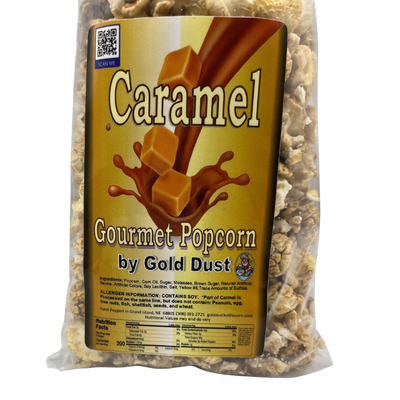 Caramel Gourmet Popcorn | 3 oz. bag | Non-GMO | All Natural | Sweet, Crunchy Treat | Punch of Caramel Flavor | Used with Rich and Decadent Caramel | Popped Popcorn | Fresh Batches | Made with Corn Oil | Nebraska Caramel Corn