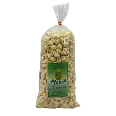 Dill Pickle Gourmet Popcorn | 8 oz. bag | Sweet, Salty, and Sour All in One | Perfect for On the Go | Pickle Lover's Favorite Snack | Fluffy and Freshly Popped Kernels | Burst of Dill Pickle Flavor | Nebraska Dill Pickle Popcorn