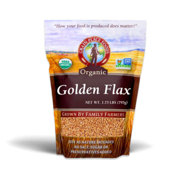 Golden Flaxseed | 28 oz. Bag | Organic | Non-GMO | Packed With Omega-3s and Fiber | Elevate Your Health and Diet | Add To Yogurt Or Smoothies