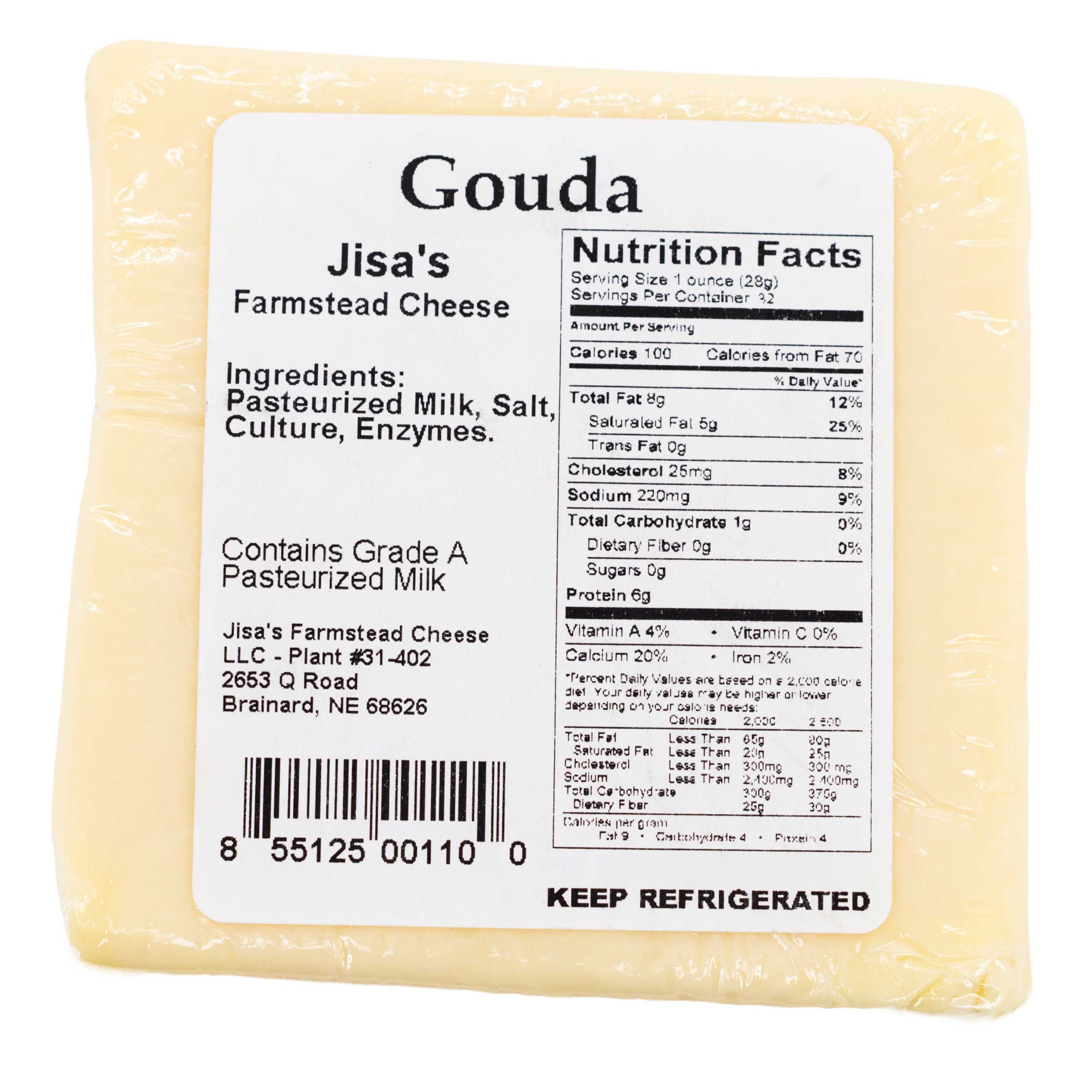 Cheese Block 3 Piece Sampler | Gouda, Smoked Bacon, Jalapeno