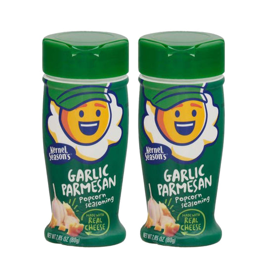 Garlic Parmesan Popcorn Seasoning | Pack of 2 | 2.85 oz | Popcorn County USA | North Loup Valley