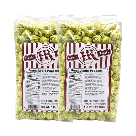 Green Apple Popcorn | Pack of 2 | 7 oz | HR Poppin' Snacks