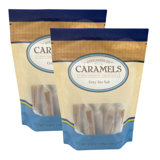 Grey Sea Salt Caramels | Pack of 2 | 12 Caramels | Boxicanyon Caramels