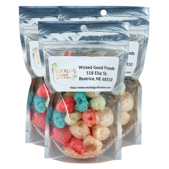 Freeze Dried Gummy Bears | Pack of 3 | 1 oz | Wicked Good Foods