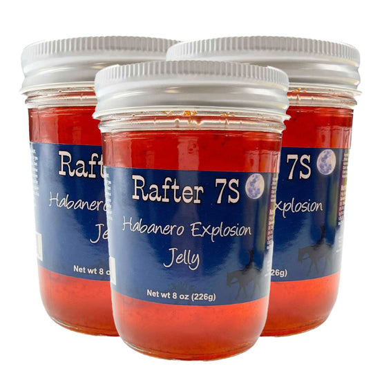 Habanero Explosion Jelly | Pack of 3 | 8 oz | Rafter 7S