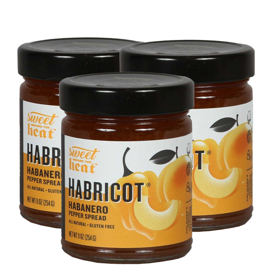 Habricot Pepper Spread | Pack of 3 | 9 oz | Gluten Free | Chili Dawg's Foods of Fire
