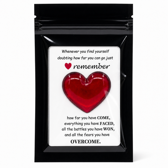 red remember heart charm