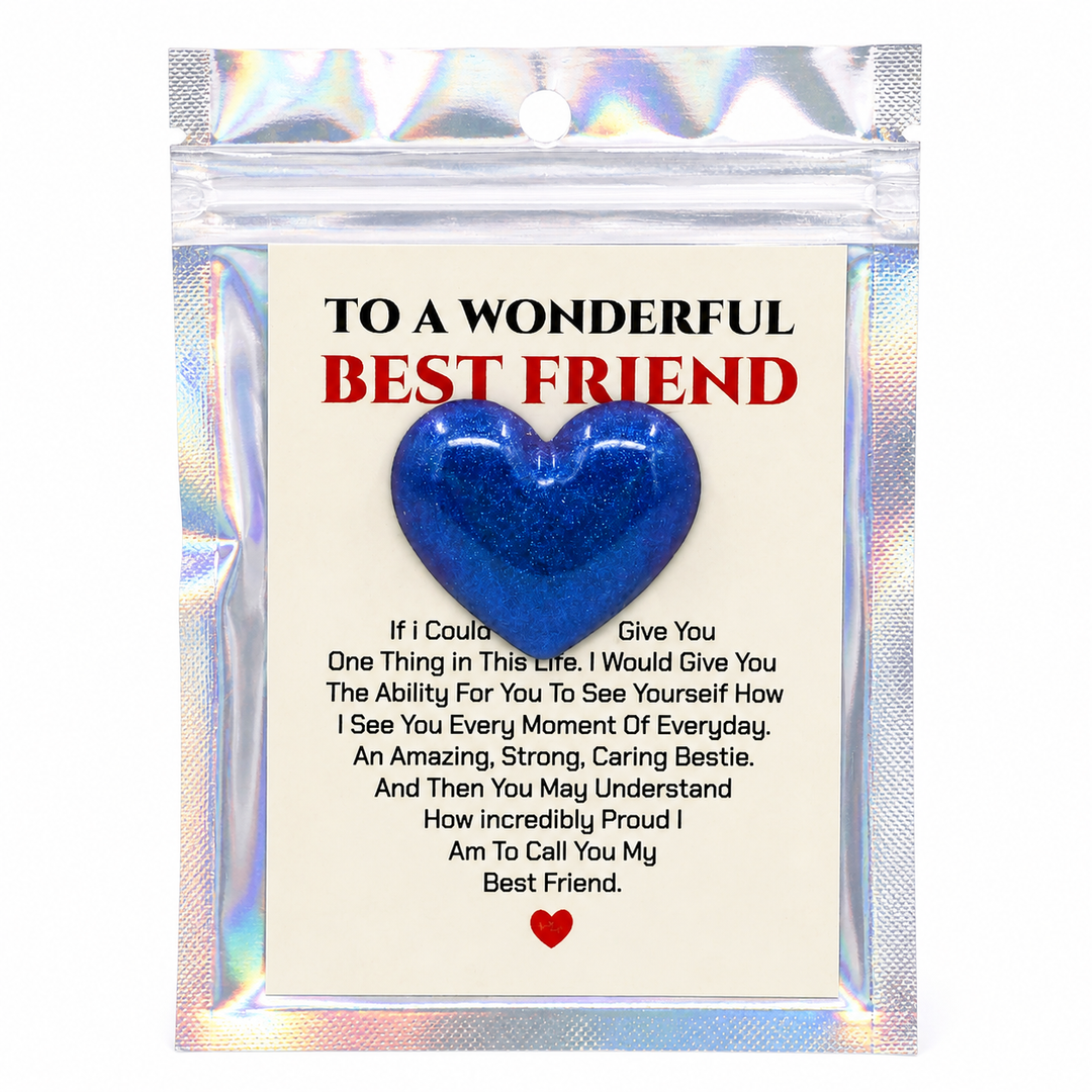 Best Friend Heart Charms