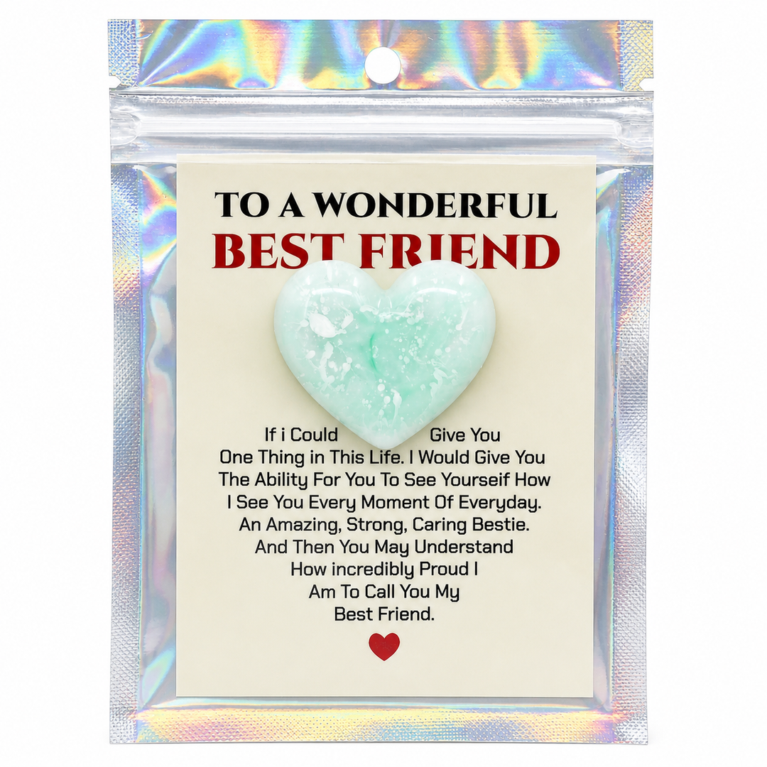 Best Friend Heart Charms