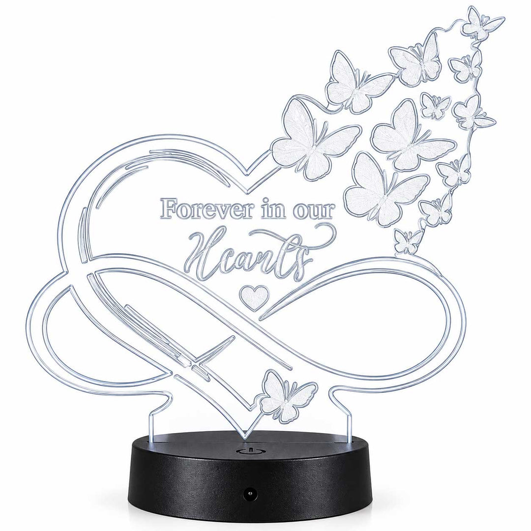 Forever in our hearts inspirational plaque