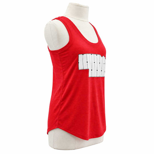Nebraska red tank top with hearts