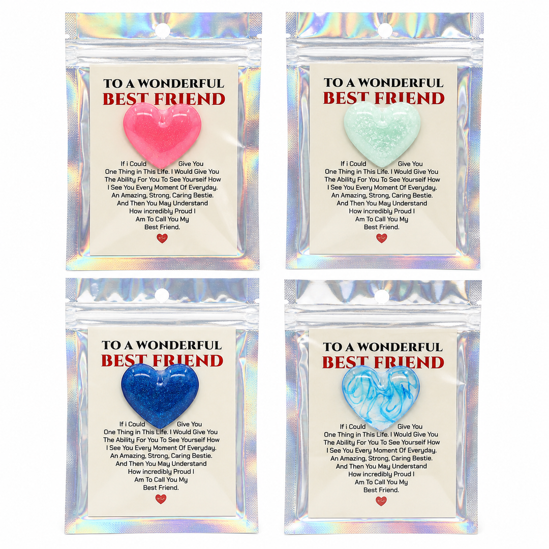 Best Friend Heart Charms