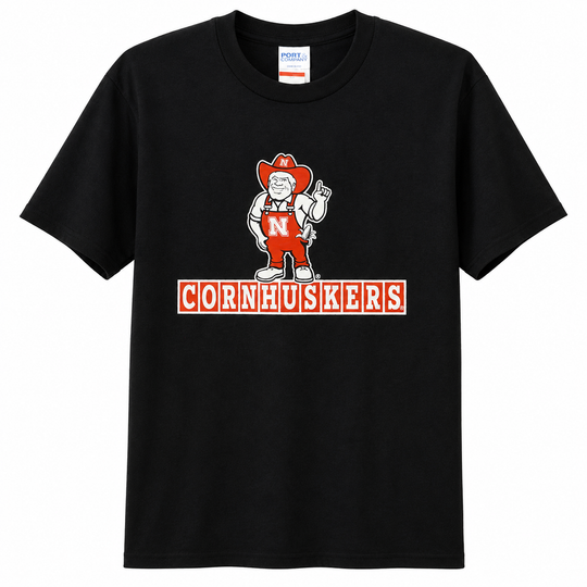 Youth Herbie Husker Cornhuskers T-Shirt | Black | Multiple Sizes | Lou's Sporting Goods | 25N14YBT