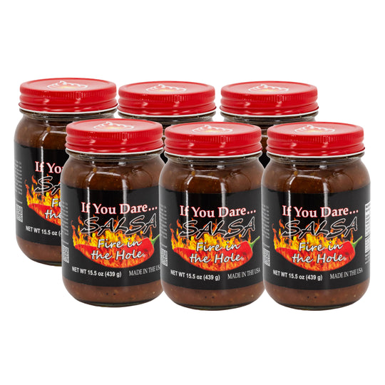 Fire In The Hole Spicy Salsa | Pack of 6 | 15.5 oz | If You Dare Foods