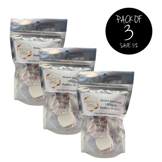 Freeze Dried Holiday Marshmallows | Pack of 3 | 1 oz | Wicked Good Foods