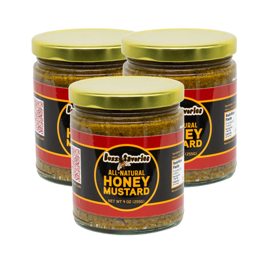 Honey Mustard | Pack of 3 | 9 oz | Buzz Savories, LLC