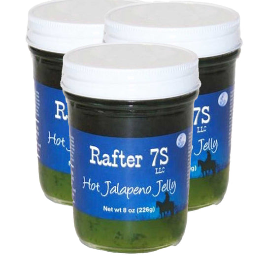 Hot Jalapeno Jelly | Pack of 3 | 8 oz | Rafter 7S