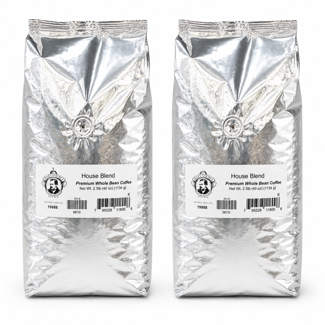 Pear's House Blend Whole Bean Coffee | Pack of 2 | 2.5 lb. | Brenmar
