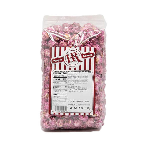 Heavenly Huckleberry Popcorn | Pack of 3 7 oz. | Made in Gibbon, NE | HR Poppin' Snacks